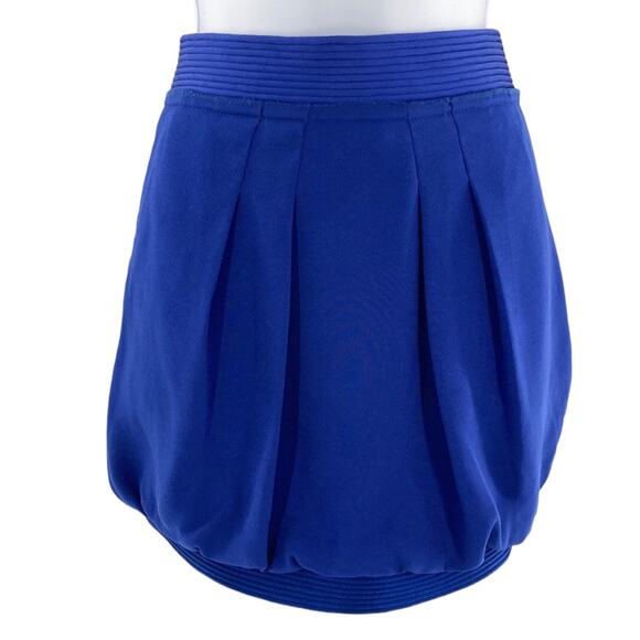 BCBGMaxAzria Women's Cobalt Blue Pleated Short Skirt Size 6 - Picture 1 of 11